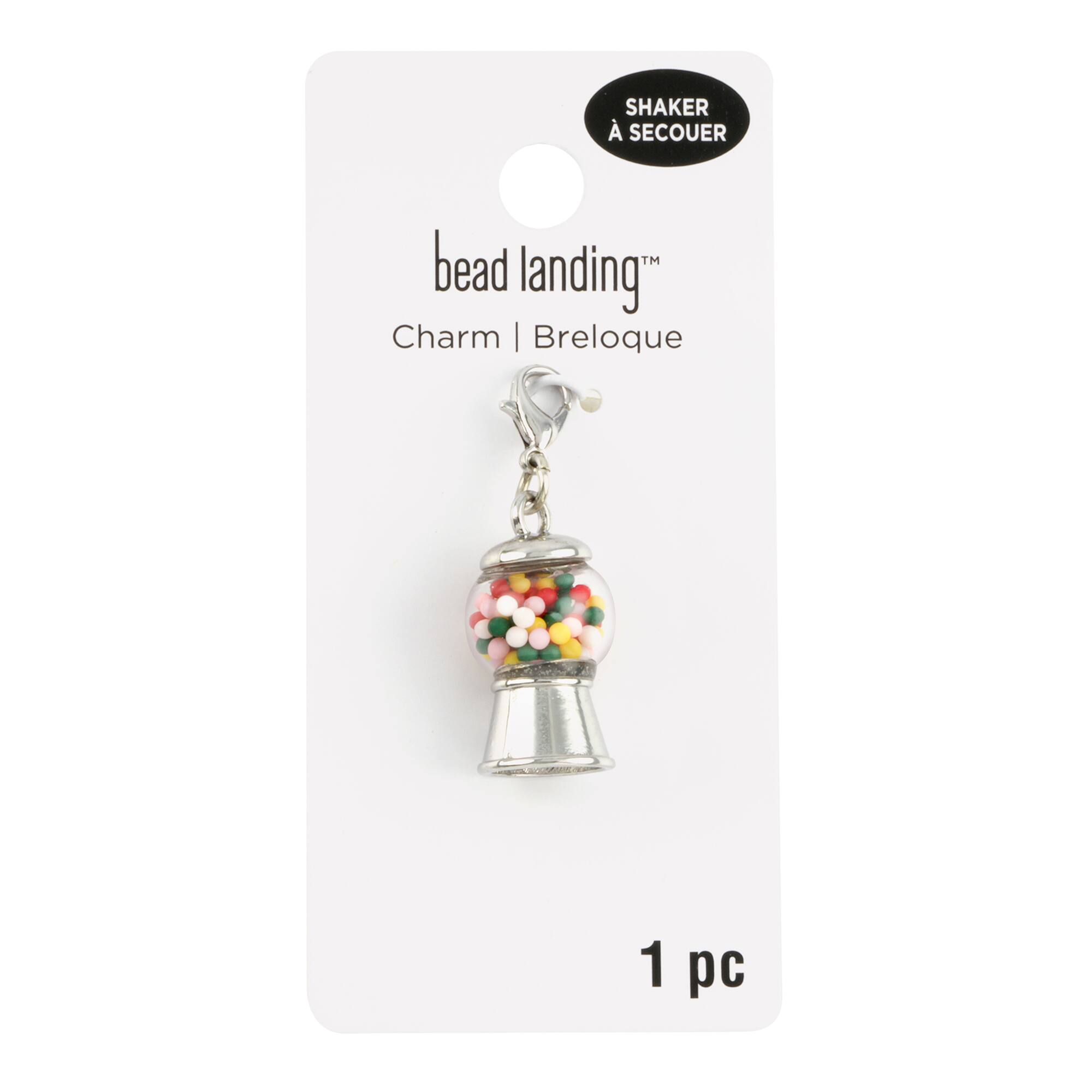 12 Pack: Rhodium Gumball Machine Charm by Bead Landing™